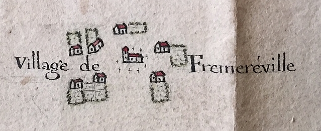 Carte du village de Frémeréville en 1768
