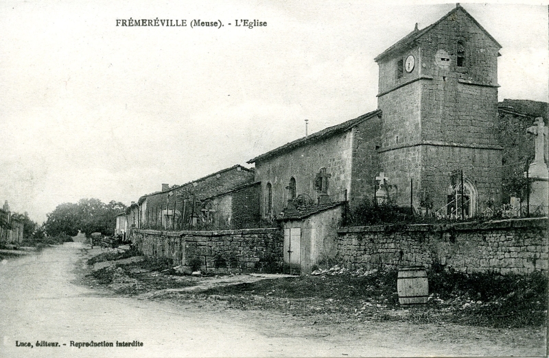 Carte postale ancienne de Frémeréville, l'église