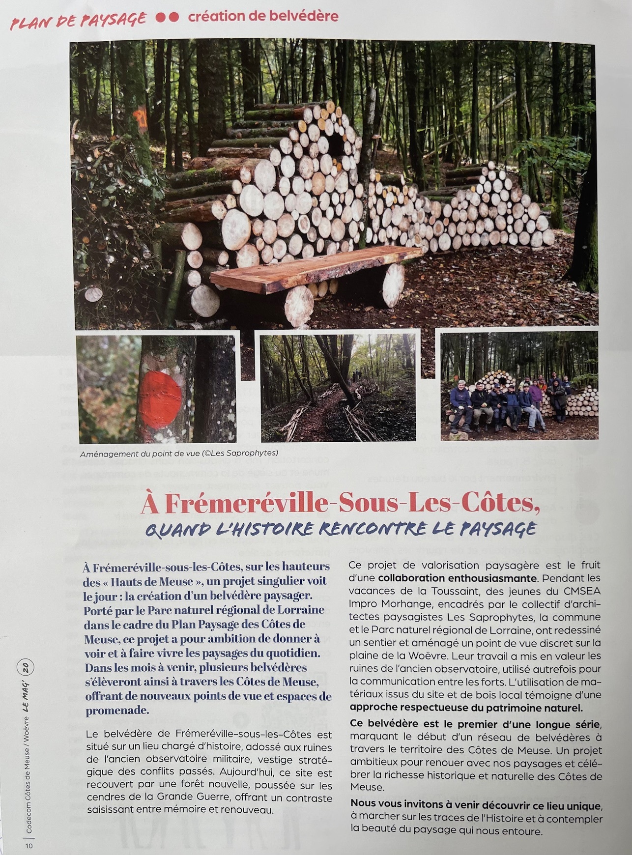 Le sentier et l'observatoire du Fayen  Frmerville-sous-les-Ctes dans le magazine Ctes de Meuse Wovre di printemps 2025